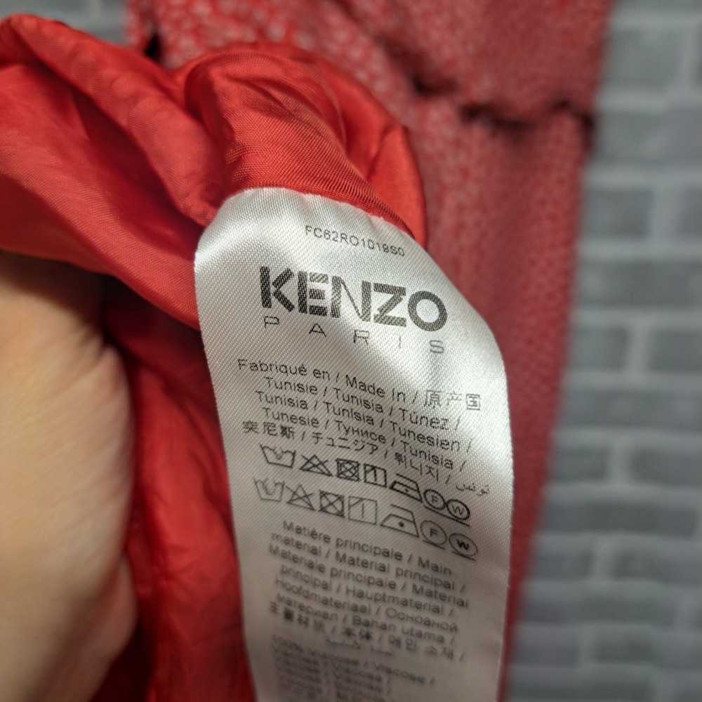 Kenzo Paris Womens Vintage 70s Sakura Flowers Button Midi‎ Dress Size 36 - Picture 14 of 15